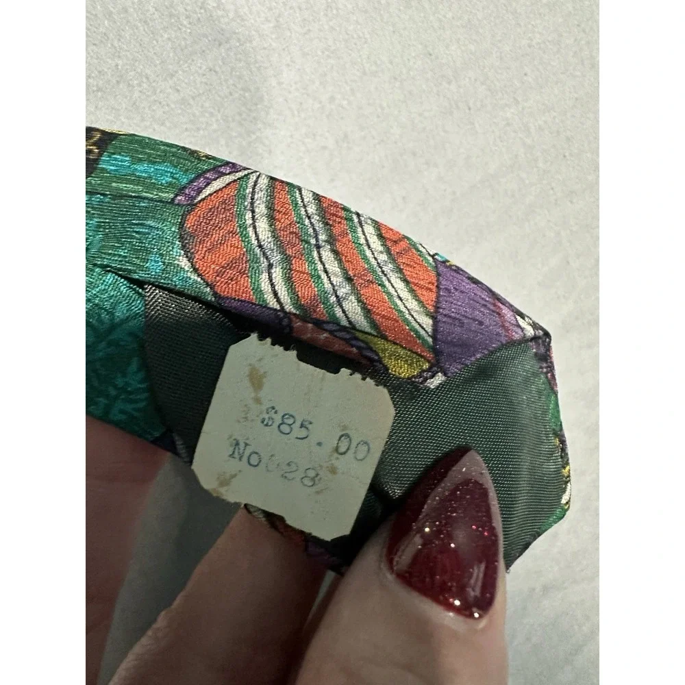 VTG Martin Freedman Colorful‎ Silk Neck Tie Unique Made In Italy